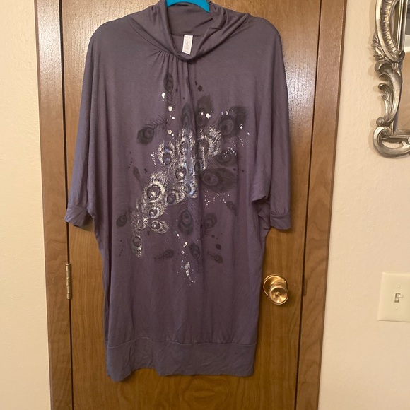 Peacock feather tunic L - Picture 1 of 6